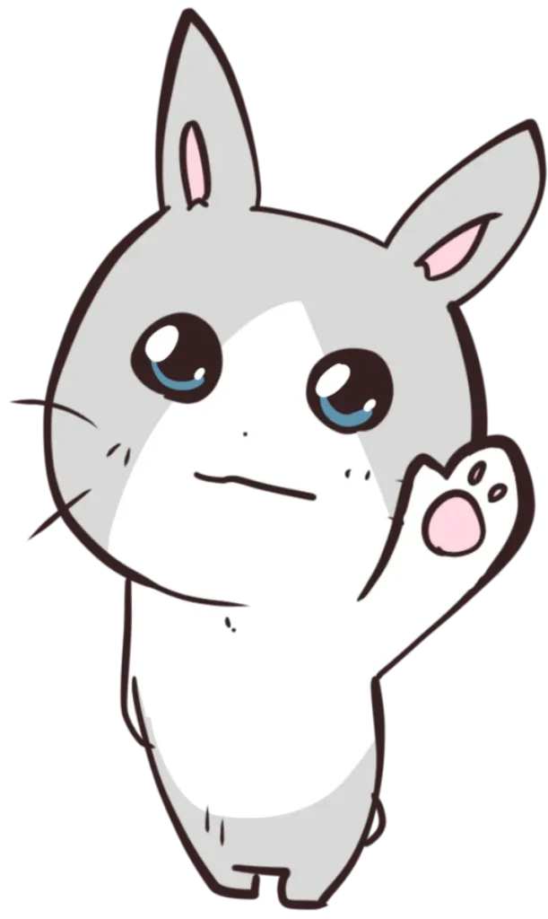 手をあげるブラウンくん