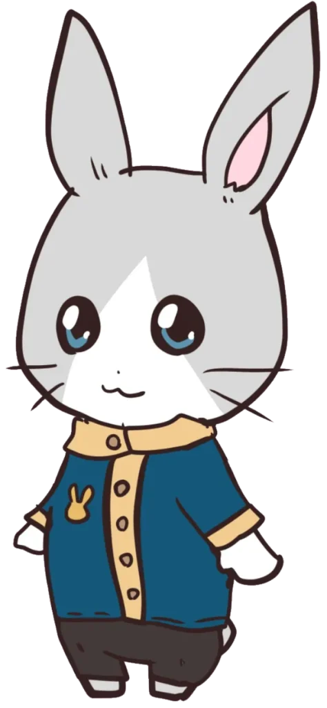 洋服を着たブラウンくん